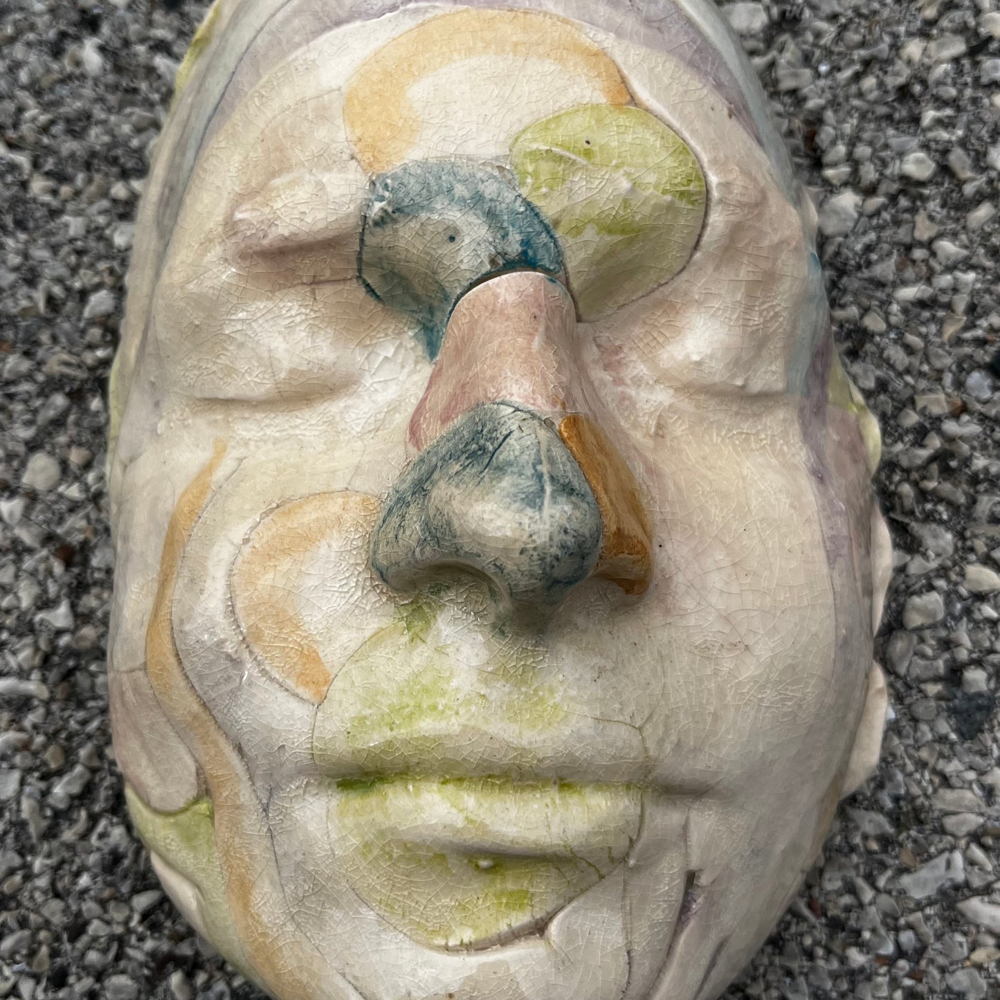 90s Hand crafted clay “Death mask”.