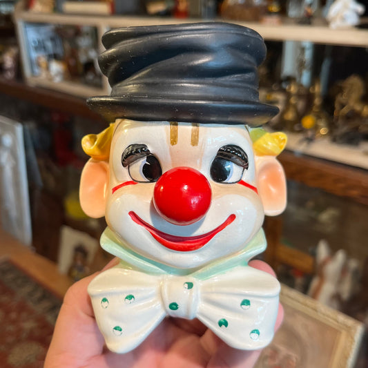 1980s Ceramic clown planter.