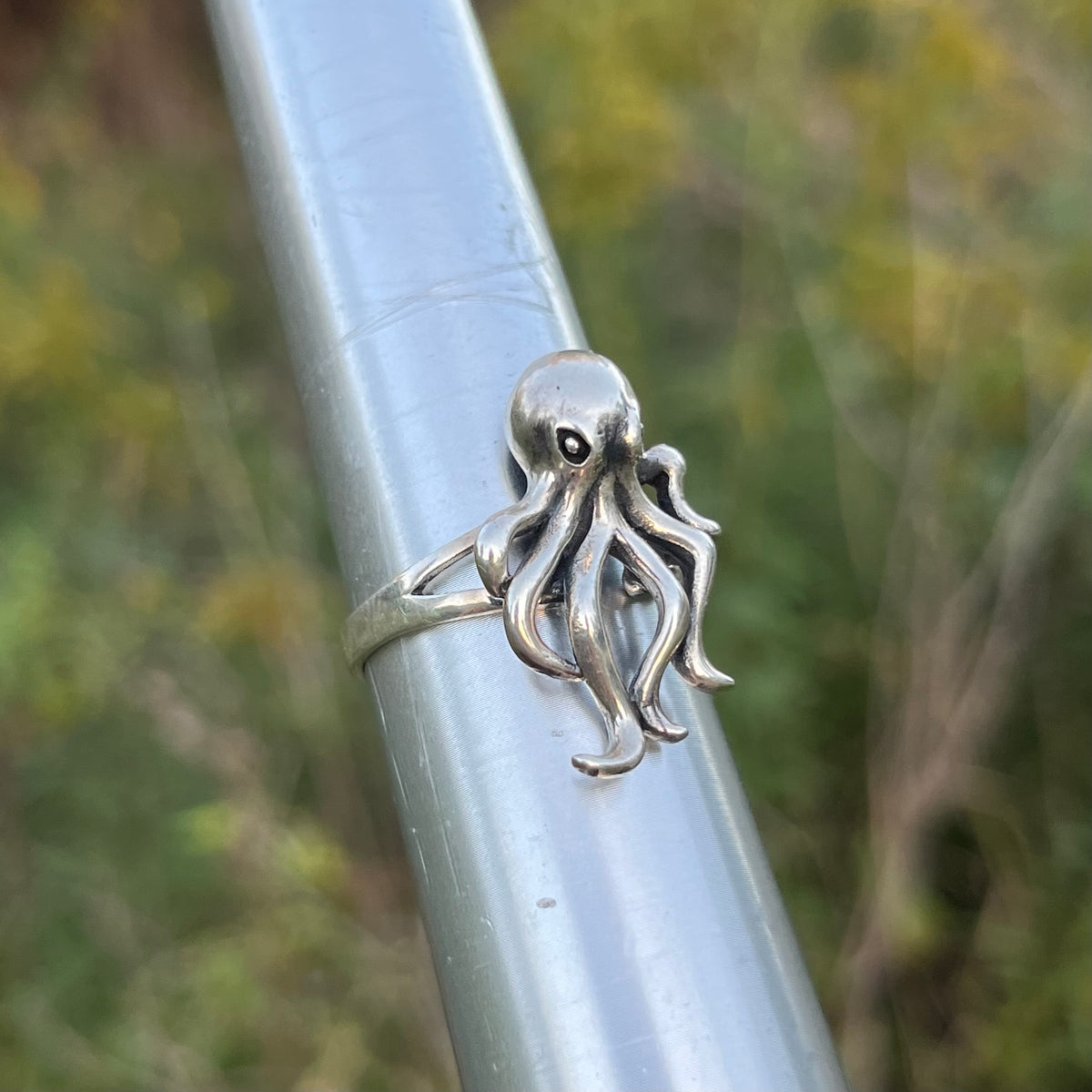 Sterling Silver Octopus ring. Size 11.25.