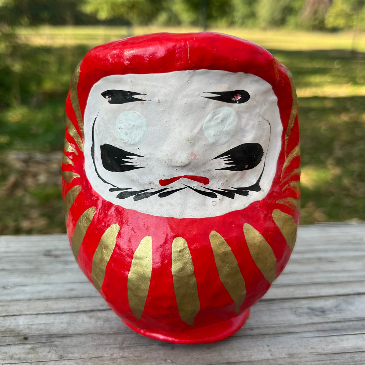 Vintage paper mache Daruma doll.