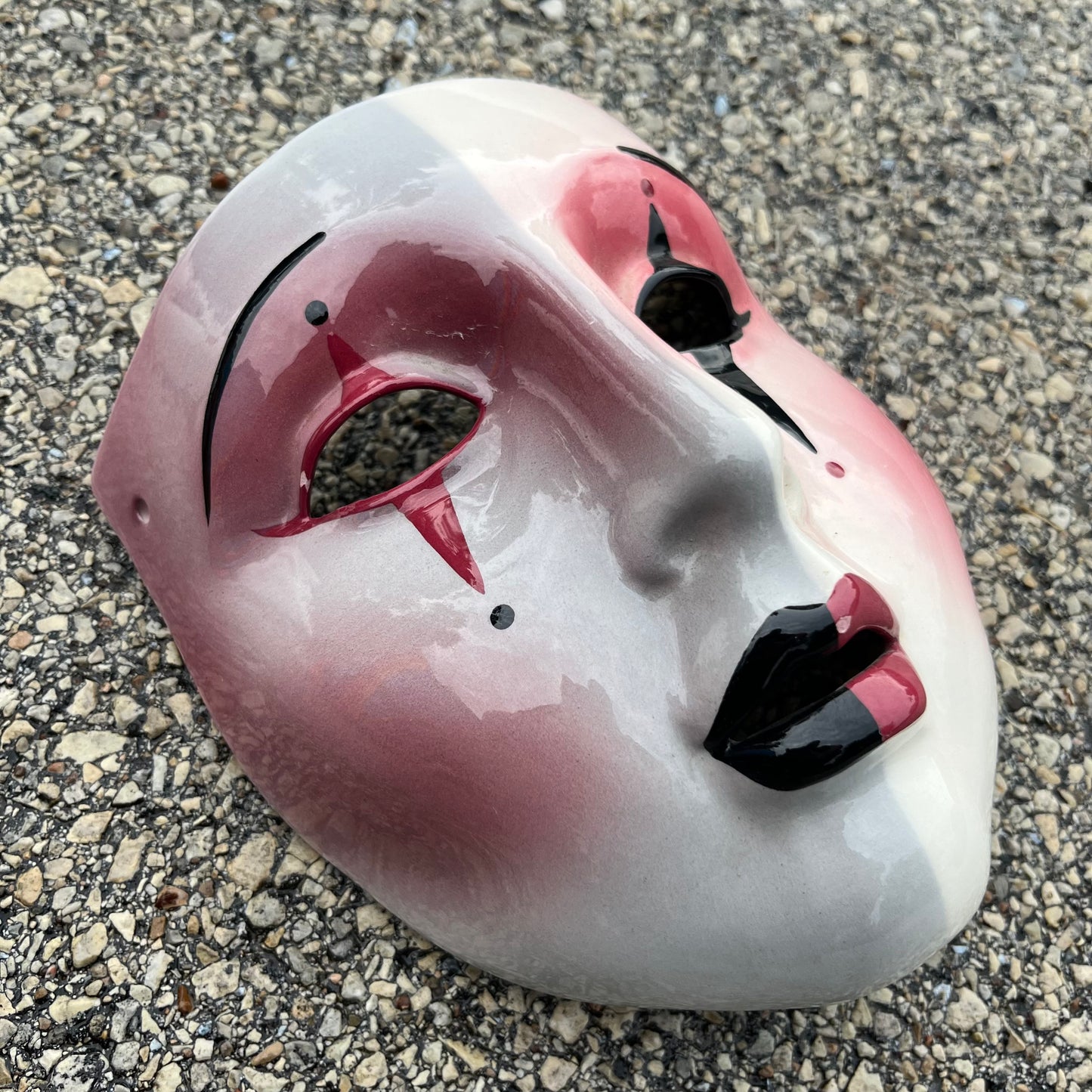 1980s Ceramic jester mask.