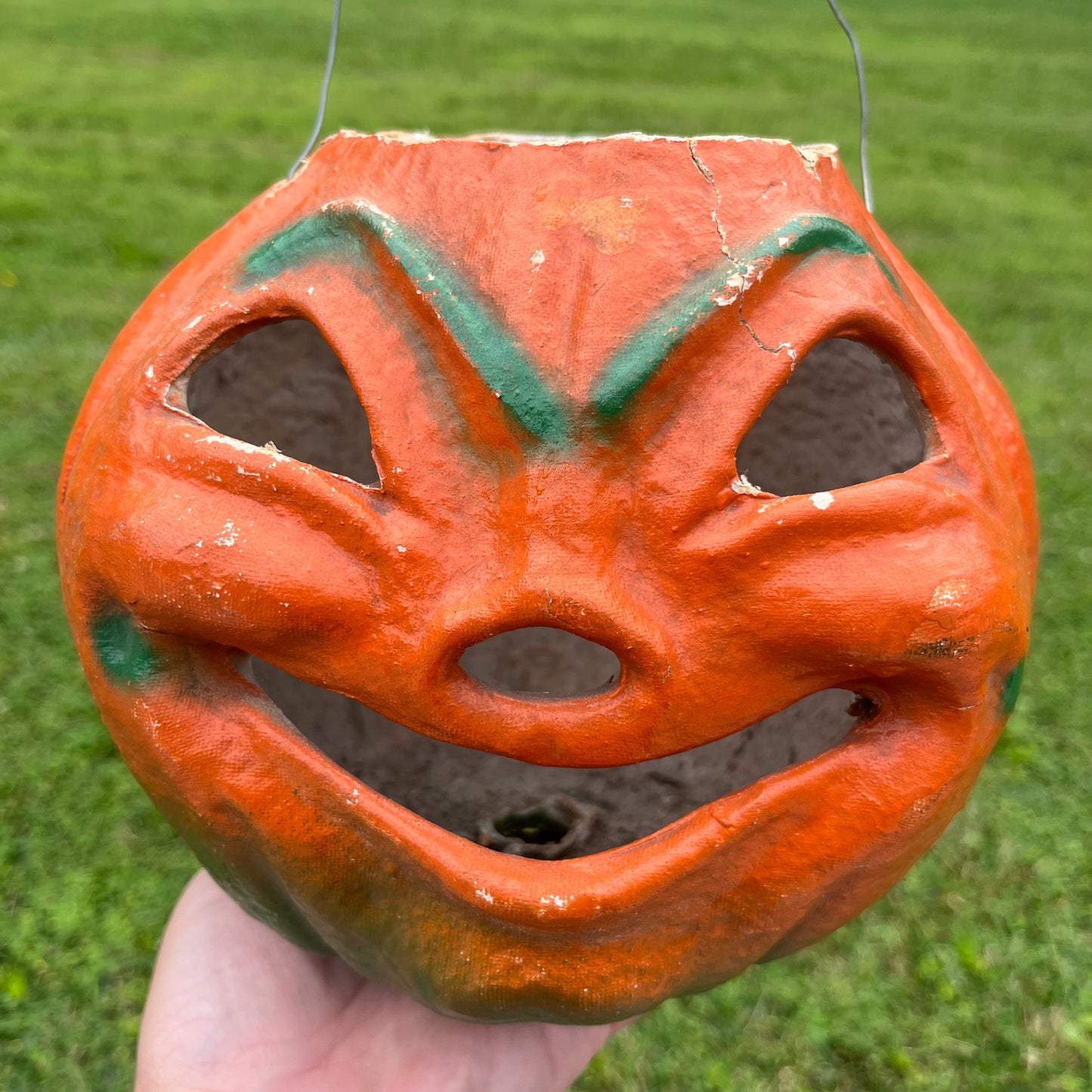 1950s Paper mache Jack o’ lantern.