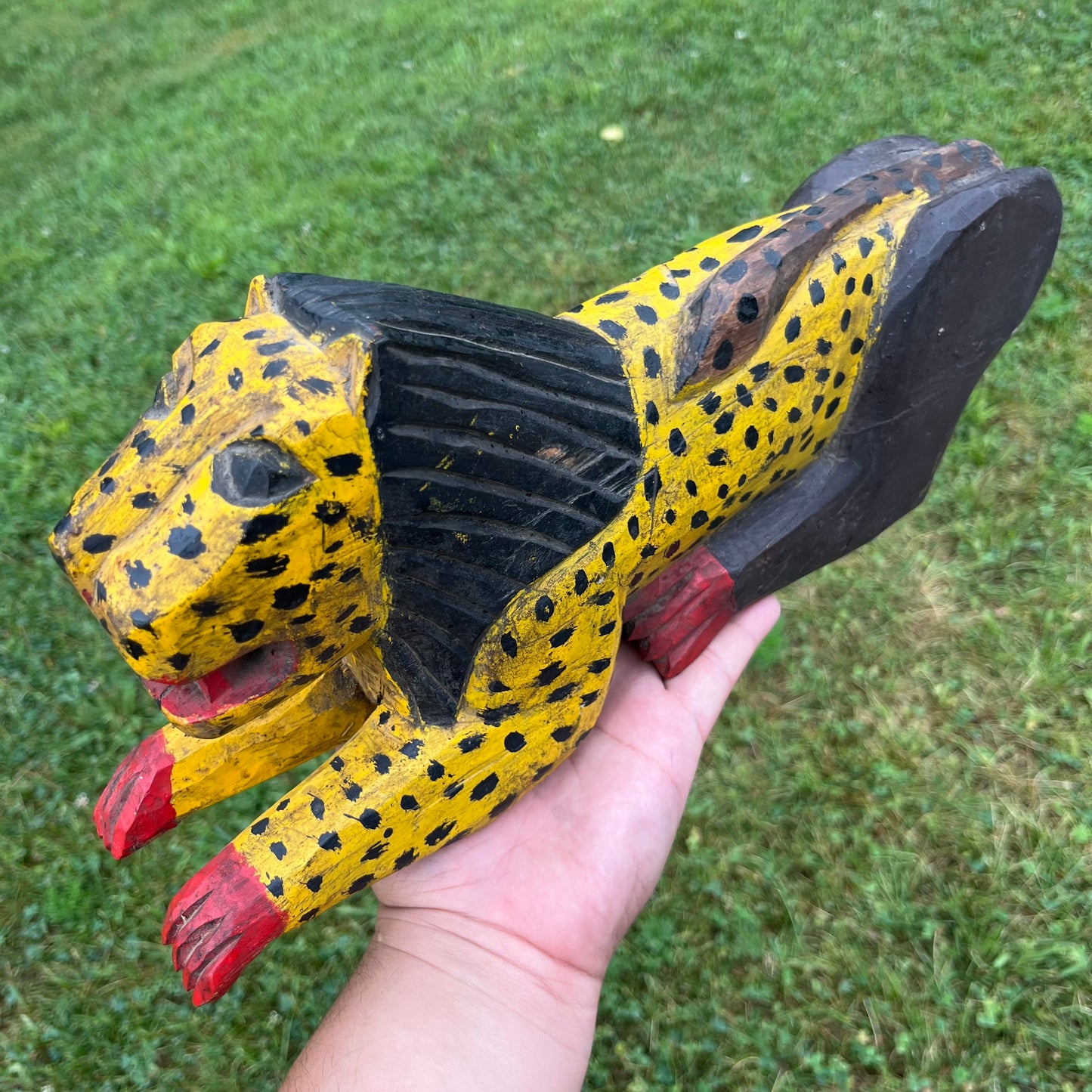 Vintage hand crafted Guatemalan leopard.