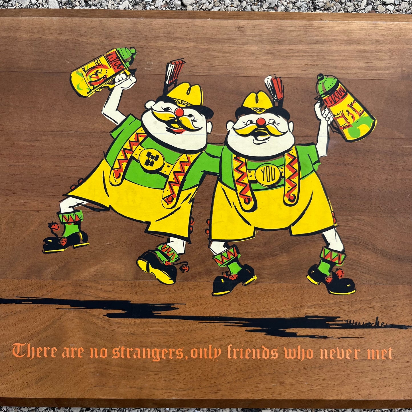 Vintage novelty bar plaque.