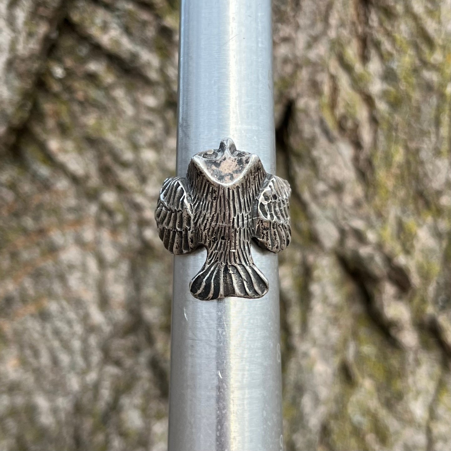 Vintage sterling silver owl ring. Size 6.5.