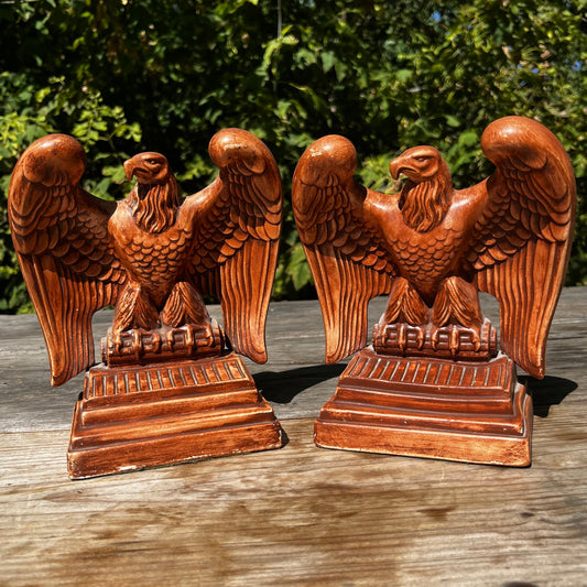 1964 Ceremic eagle bookends.