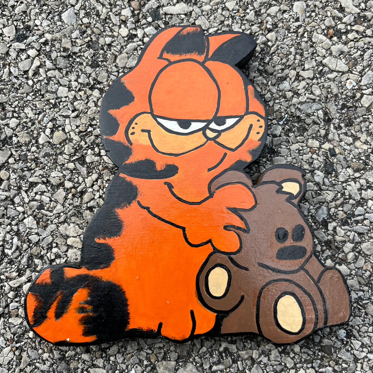 Vintage wood cut Garfield and Odie set.