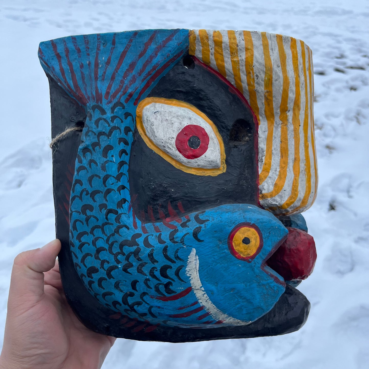 1960s Decorative fish man mask.