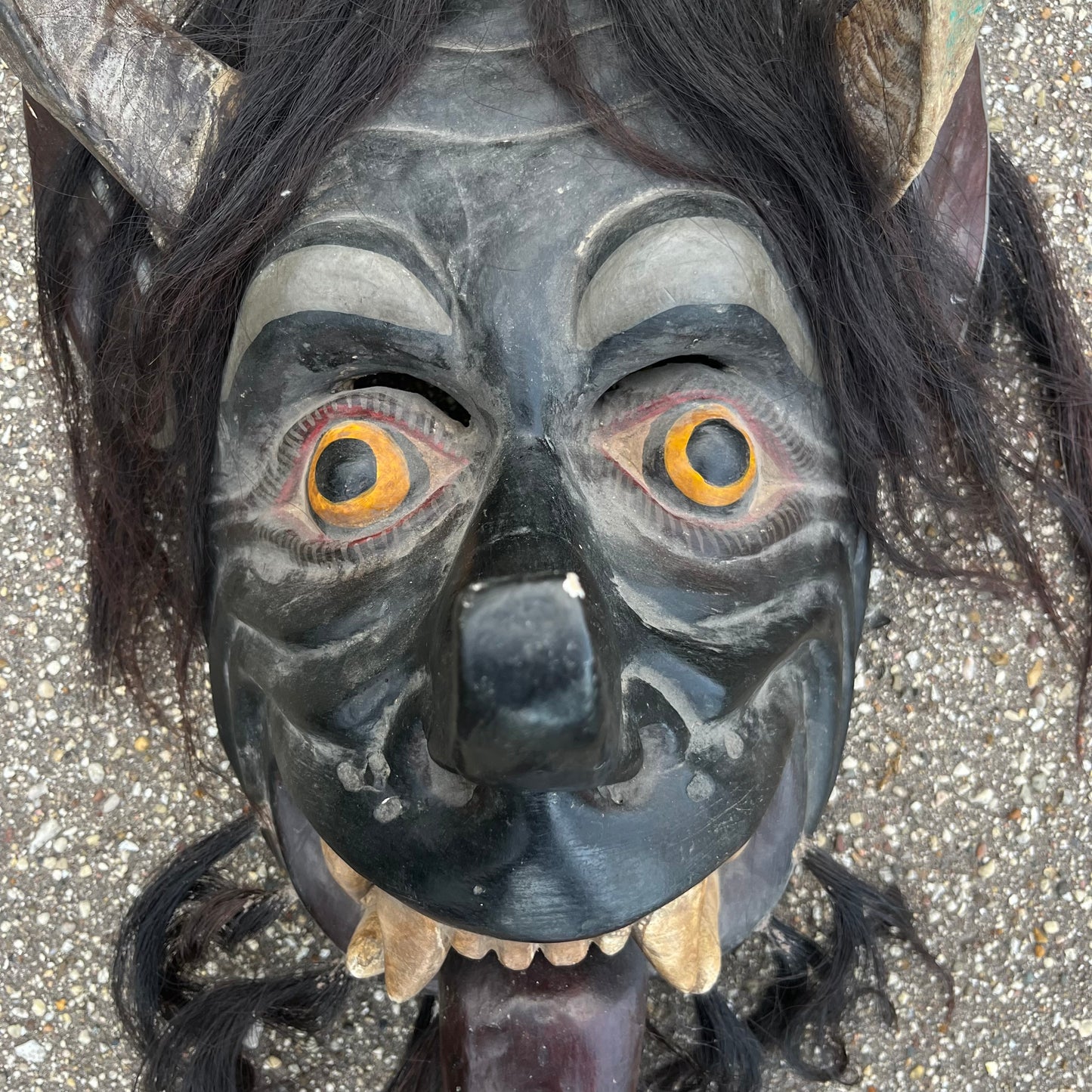 Large 1980s Ceremonial Diablo mask. (Repaired)