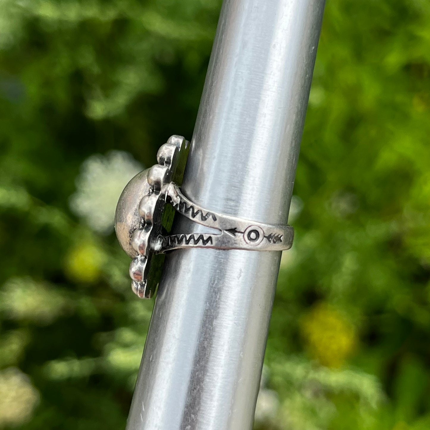 Vintage Sterling silver cluster ring. Size 5.