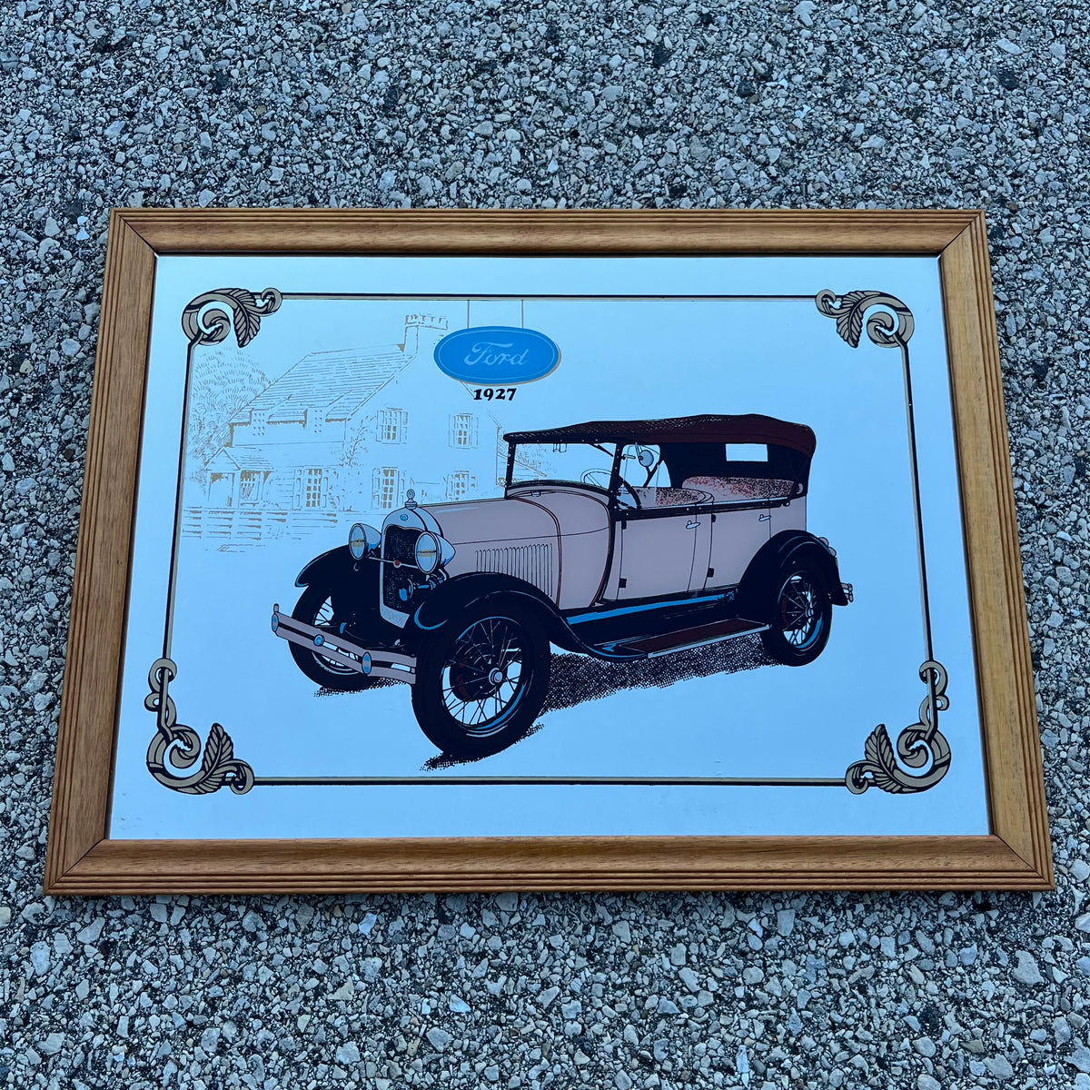 Vintage 57’ Ford mirror.