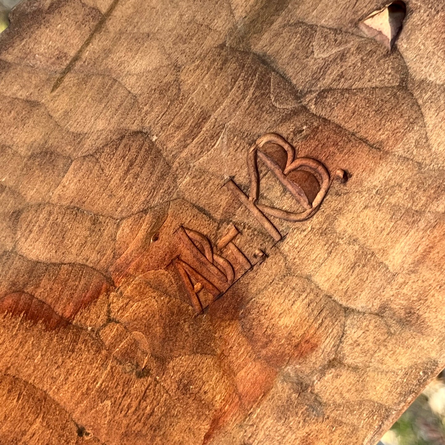 Vintage Pipe smoker wood carving.