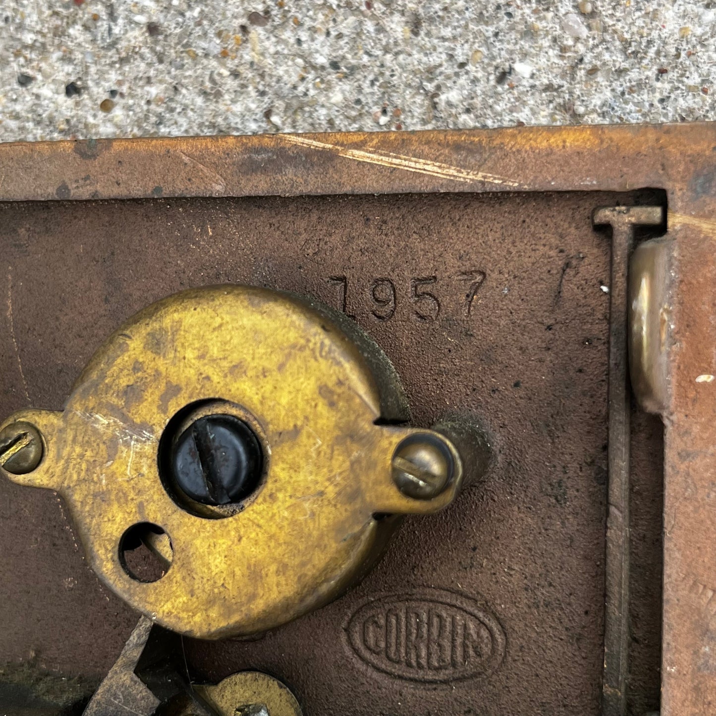 1957 U.S. P.O. Box door.