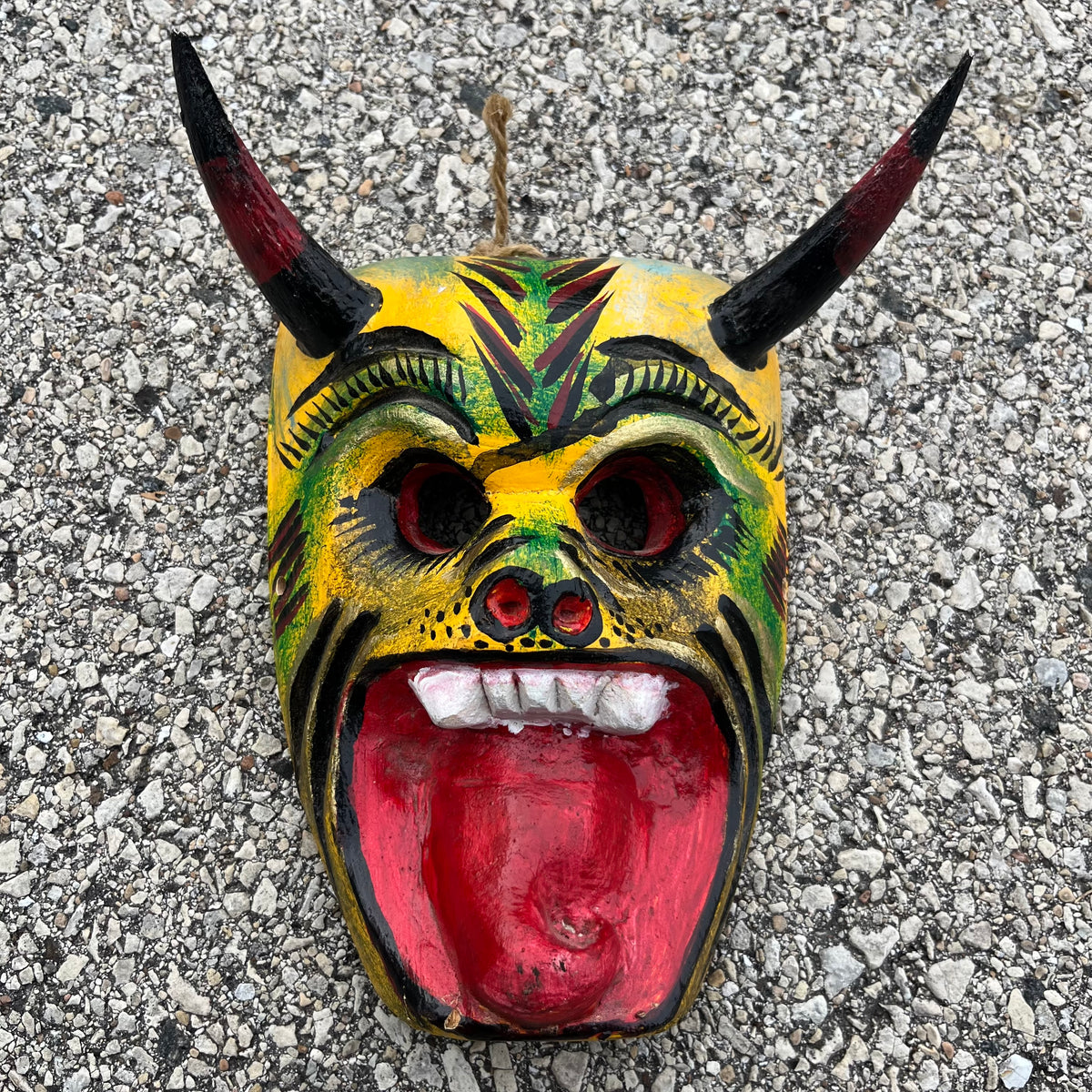Vintage hand crafted Diablo mask.