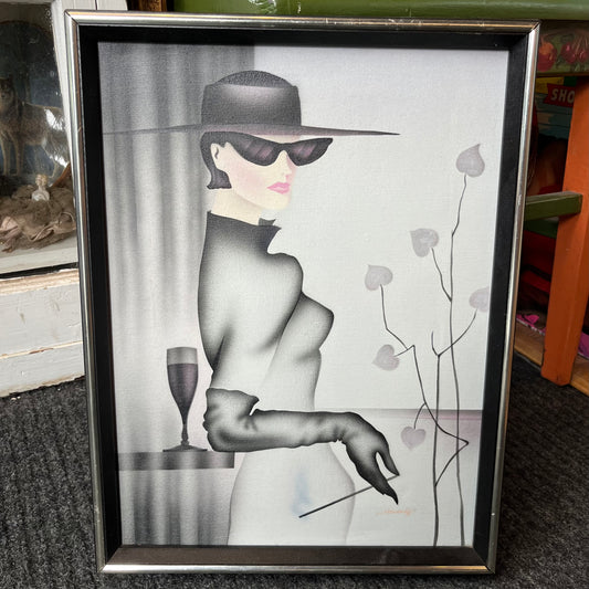 Vintage art deco air brush painting.