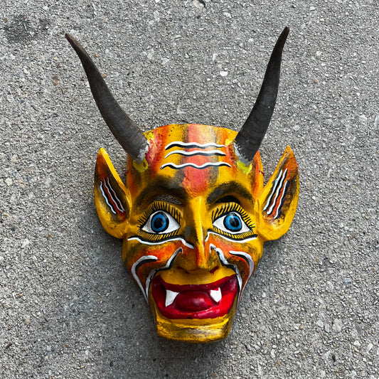 Vintage hand crafted Diablo mask.