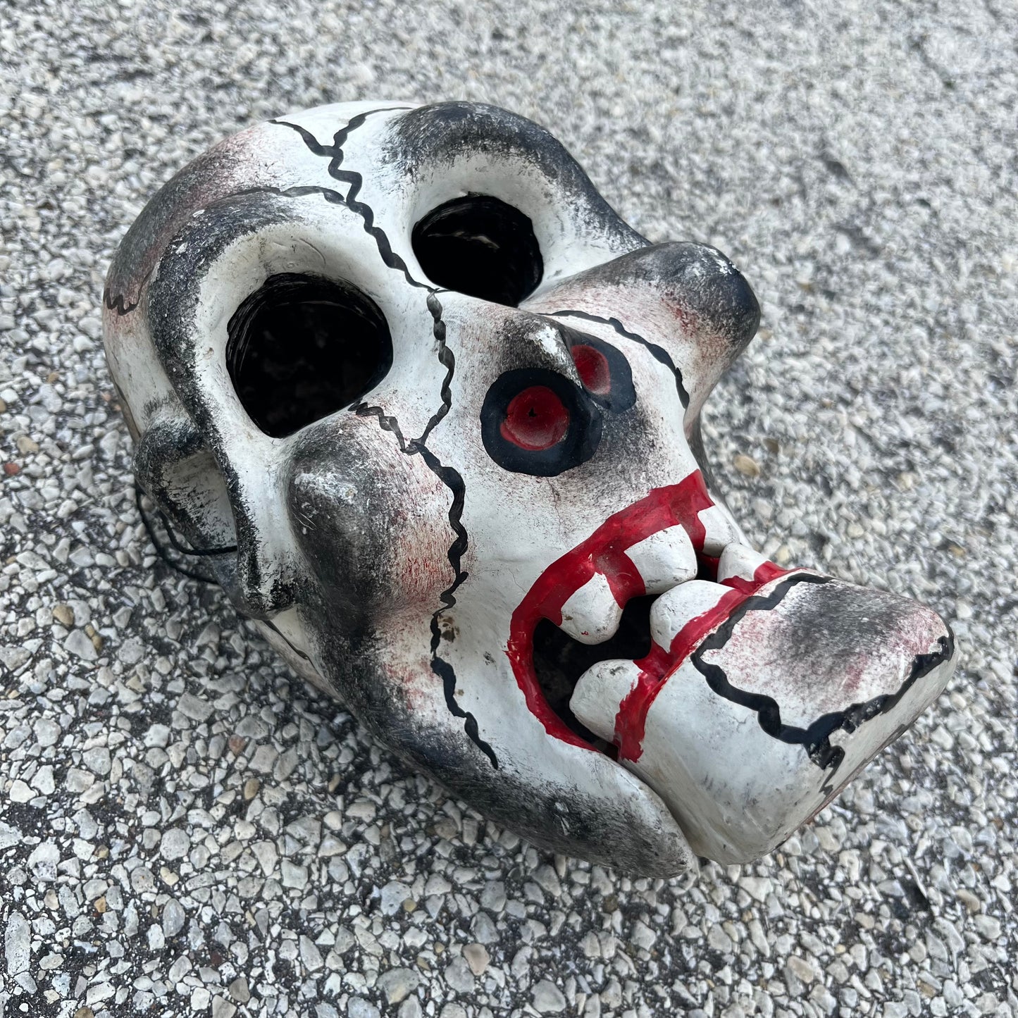 Vintage hand crafted skull mask.