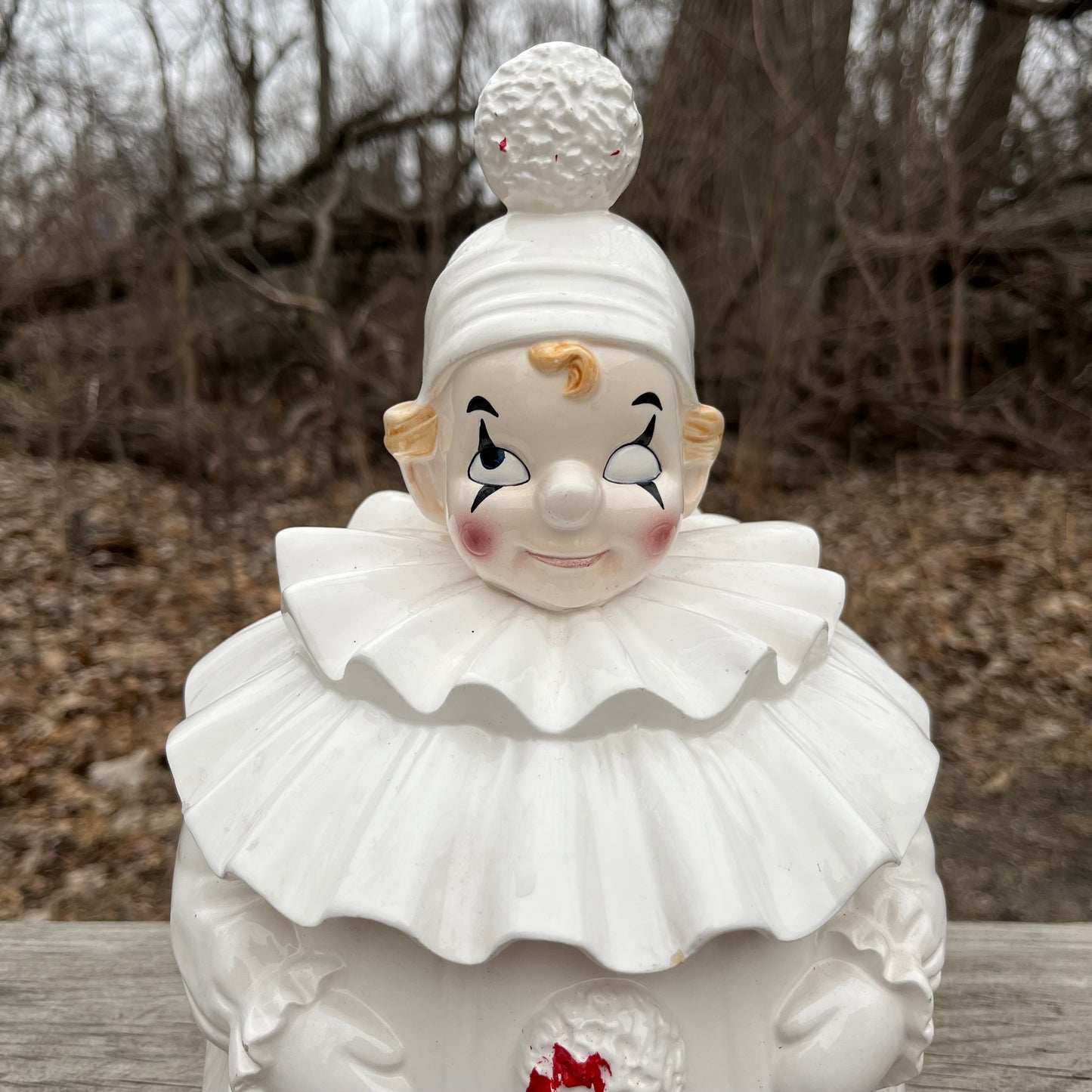Vintage clown cookie jar.