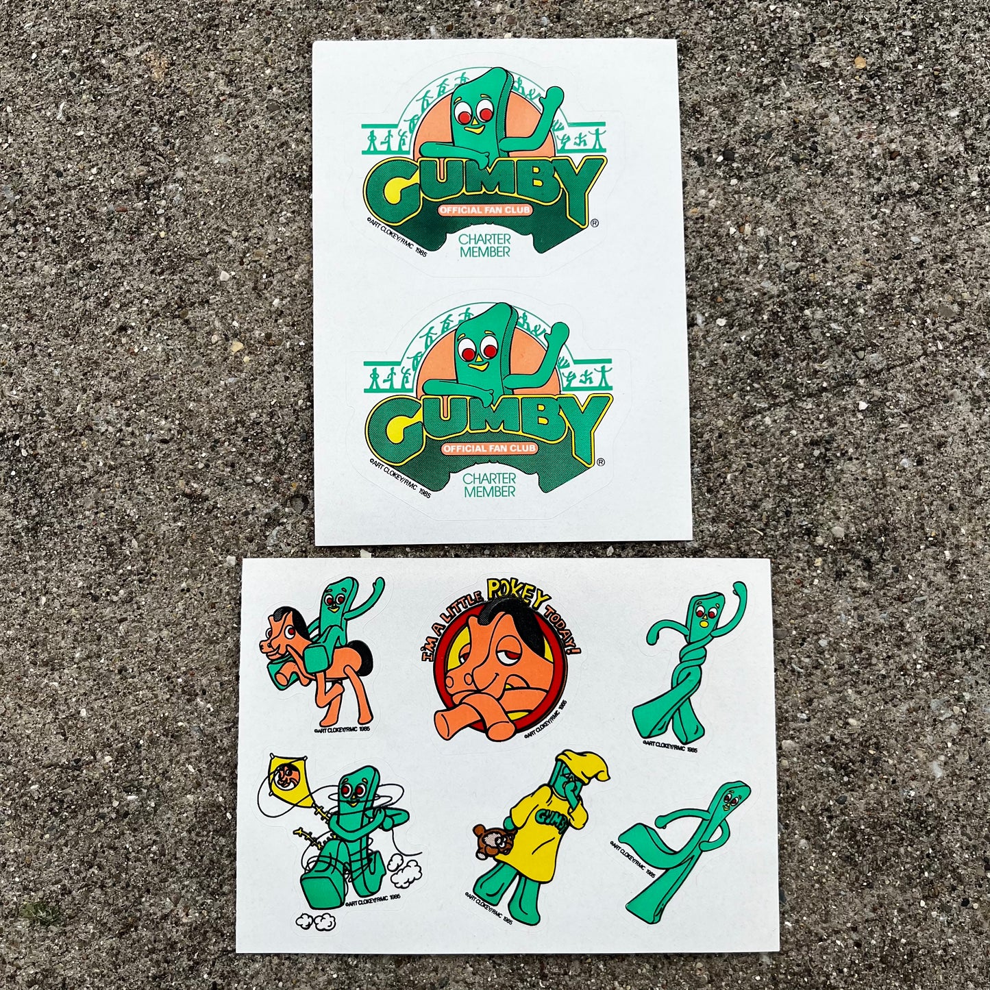 1986 Gumby and Pokey sticker pack.