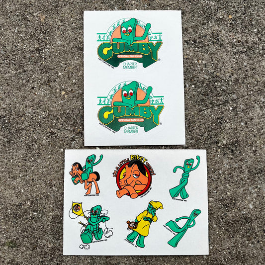 1986 Gumby and Pokey sticker pack.
