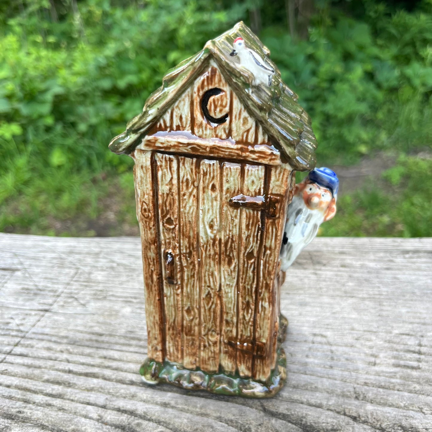 1936 Mountian man outhouse planter.