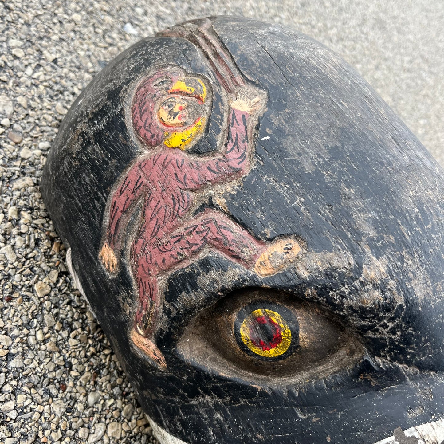 Early 1900s Wooden crow mask.