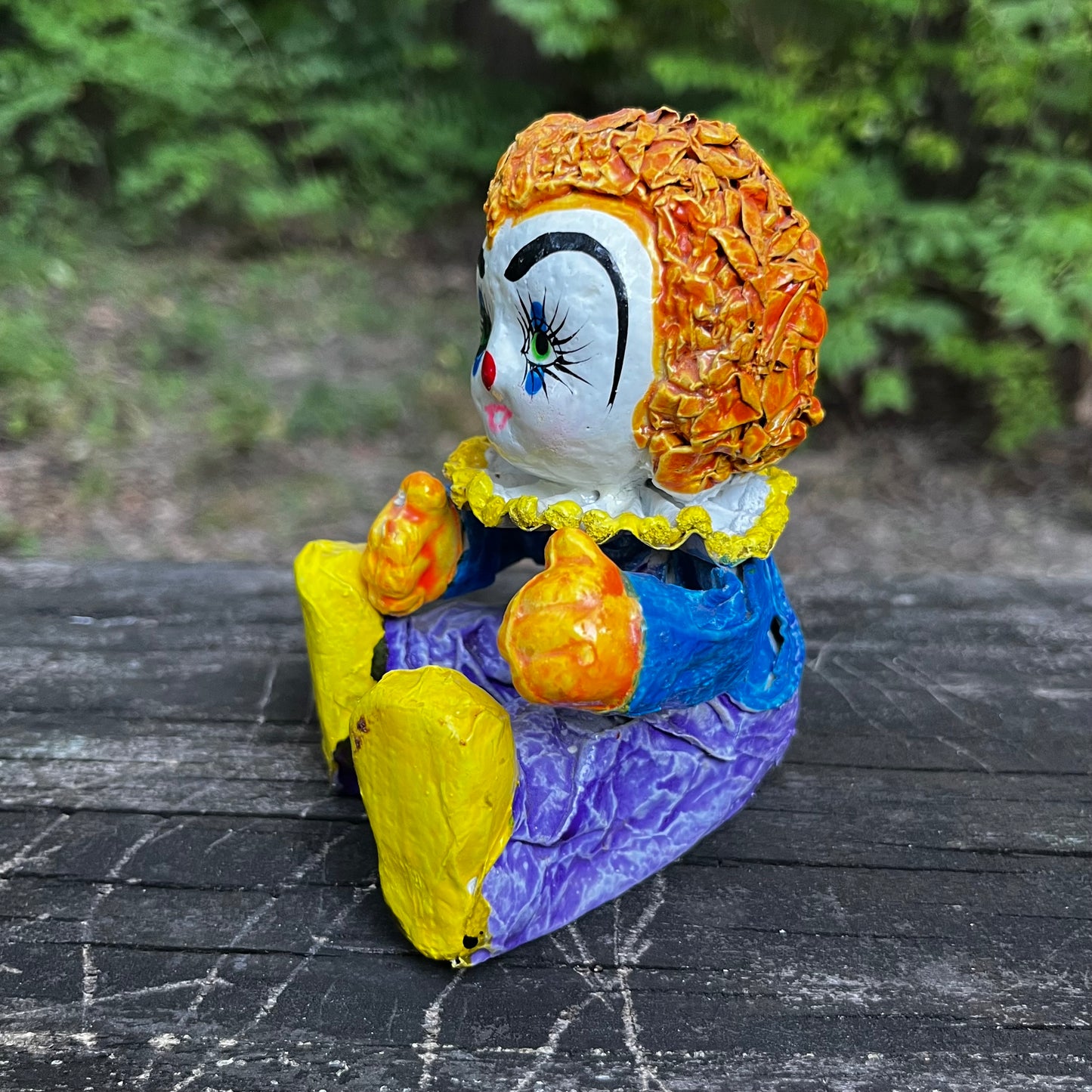 Vintage paper mache clown.