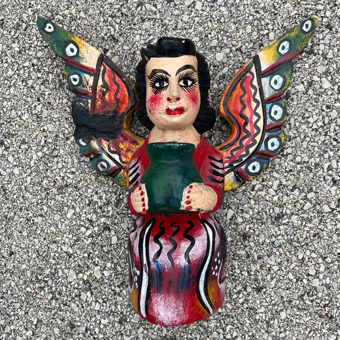 Vintage Mexican cherub. (Repaired wing)