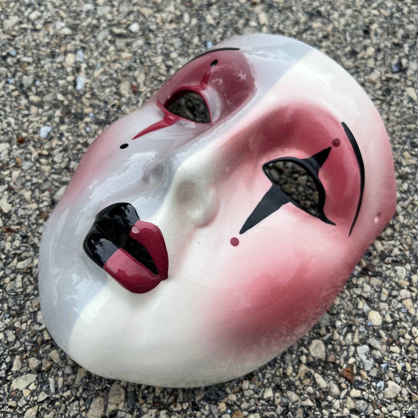 1980s Ceramic jester mask.