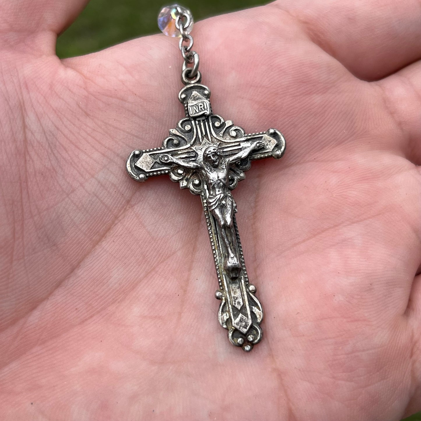 Vintage sterling silver rosary.