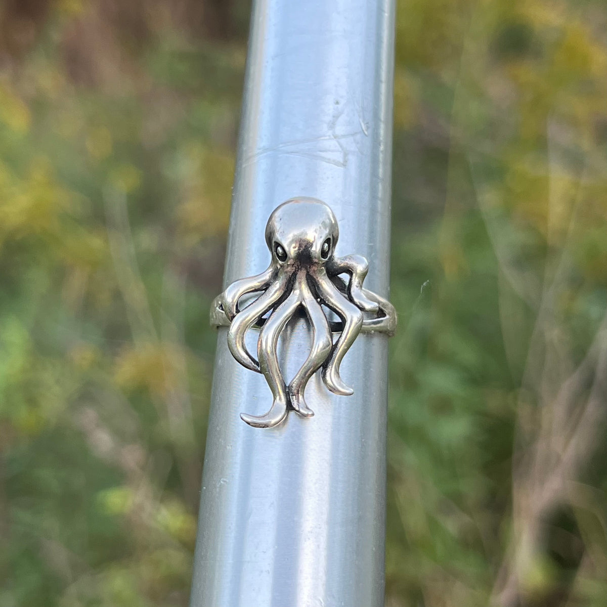 Sterling Silver Octopus ring. Size 11.25.