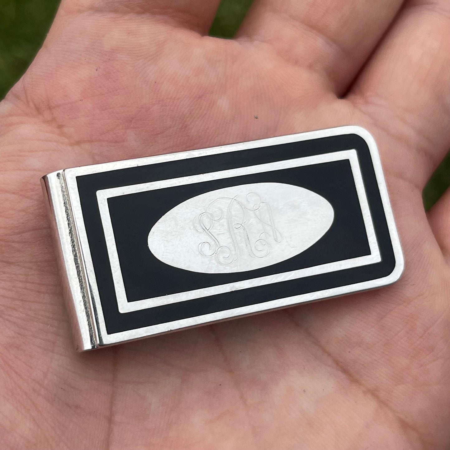 Vintage engraved money clip.