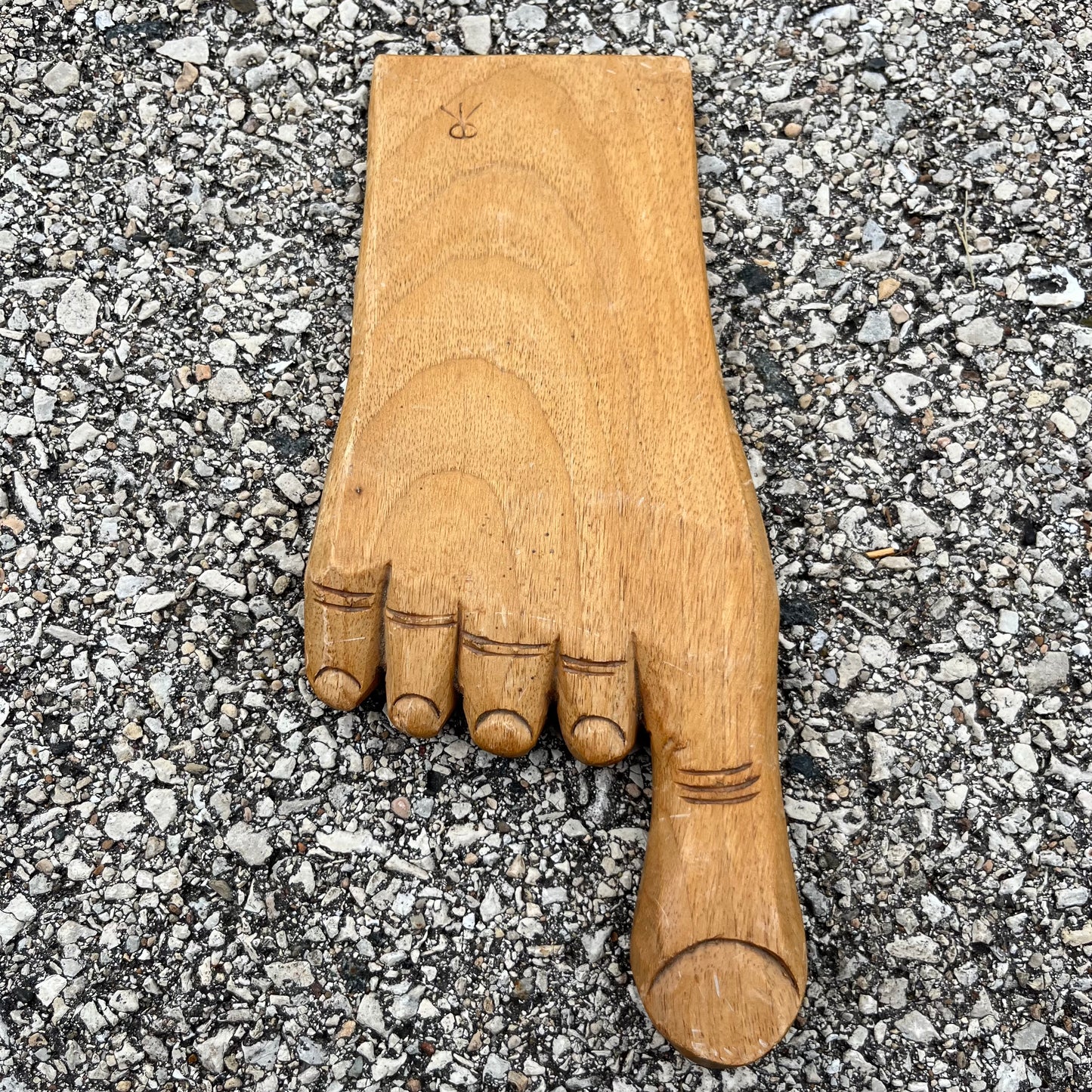 1970s Hand carved foot.