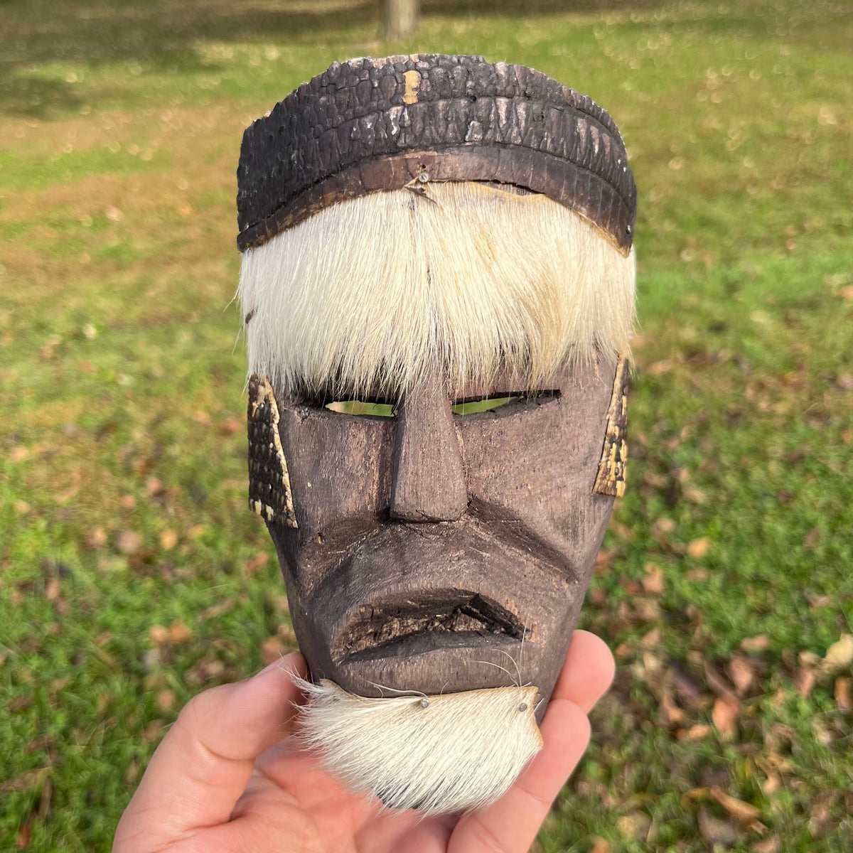 Vintage Mexican Armadillo mask.