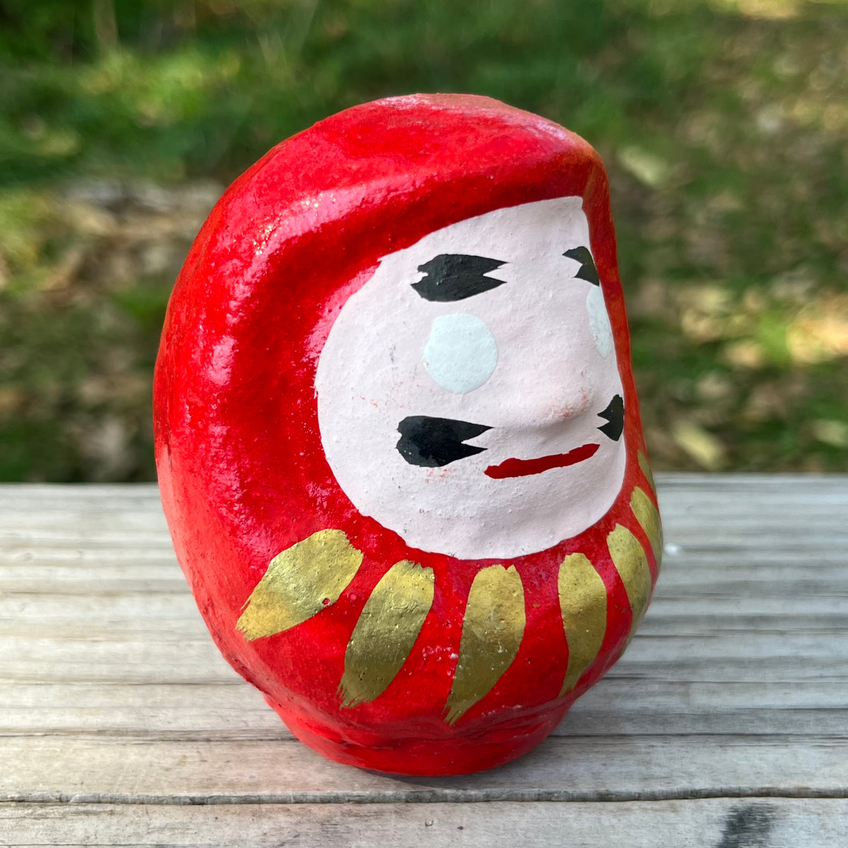 Vintage paper mache Daruma doll.