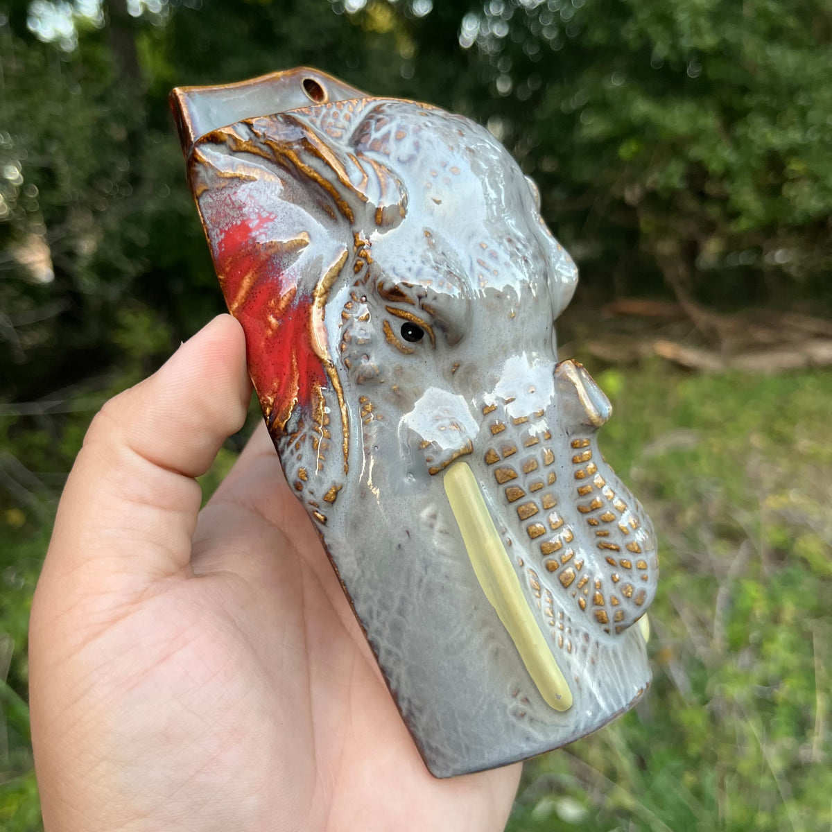 Vintage Elephant wall pocket.