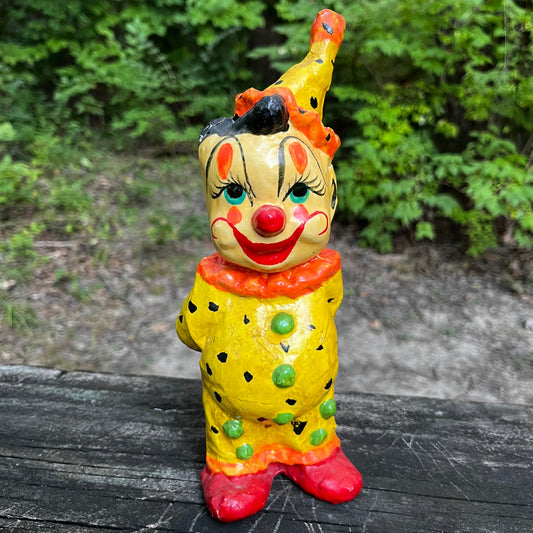 Vintage paper mache clown.