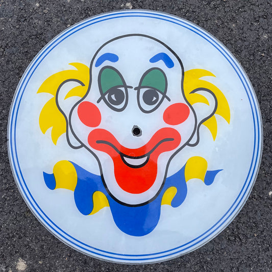Vintage glass clown light fixture.