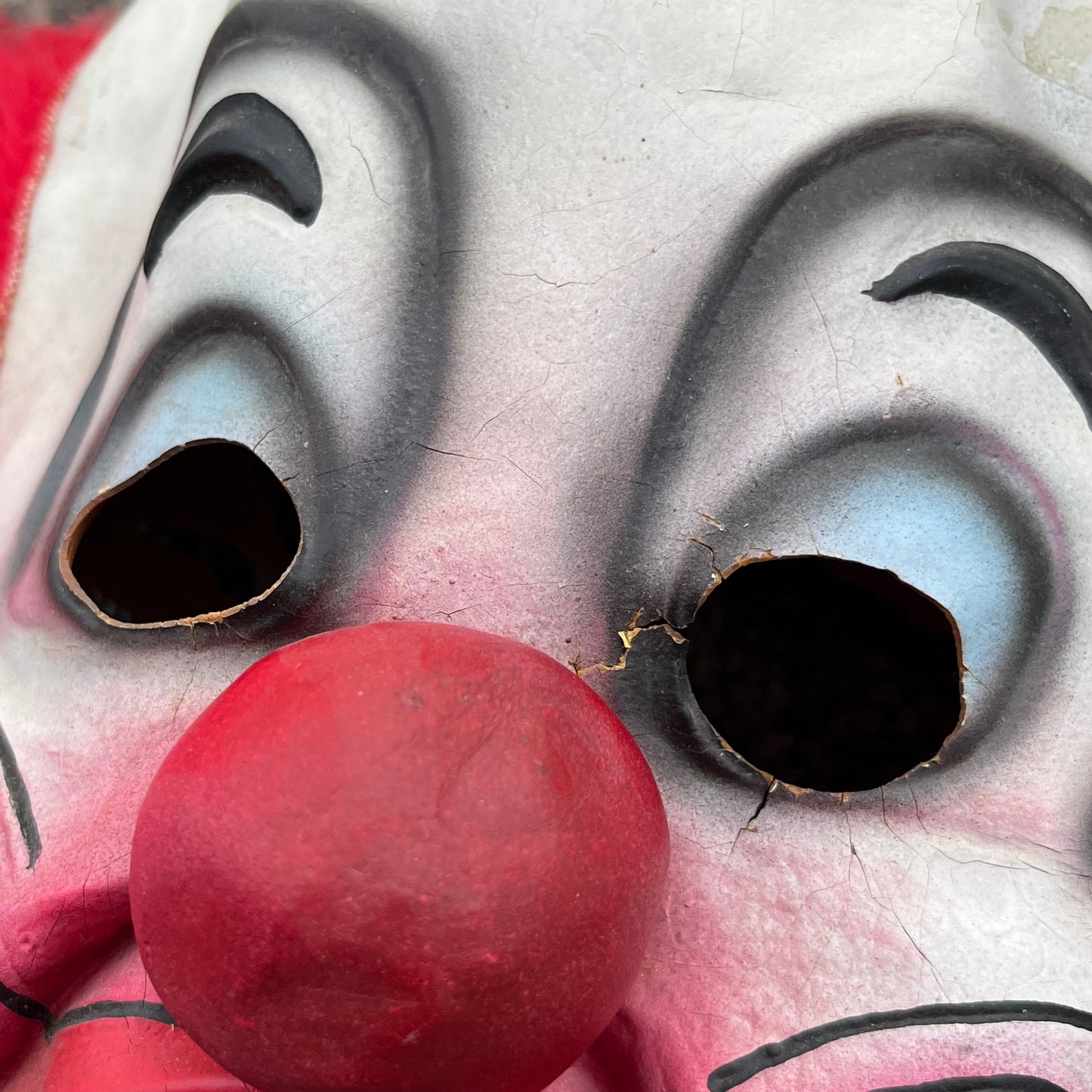 1980s Bozo the clown halloween mask.