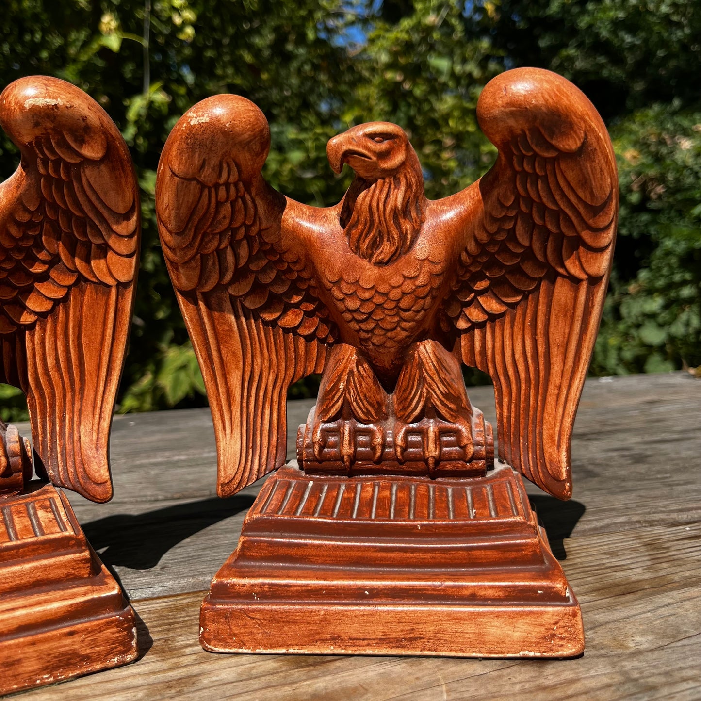 1964 Ceremic eagle bookends.