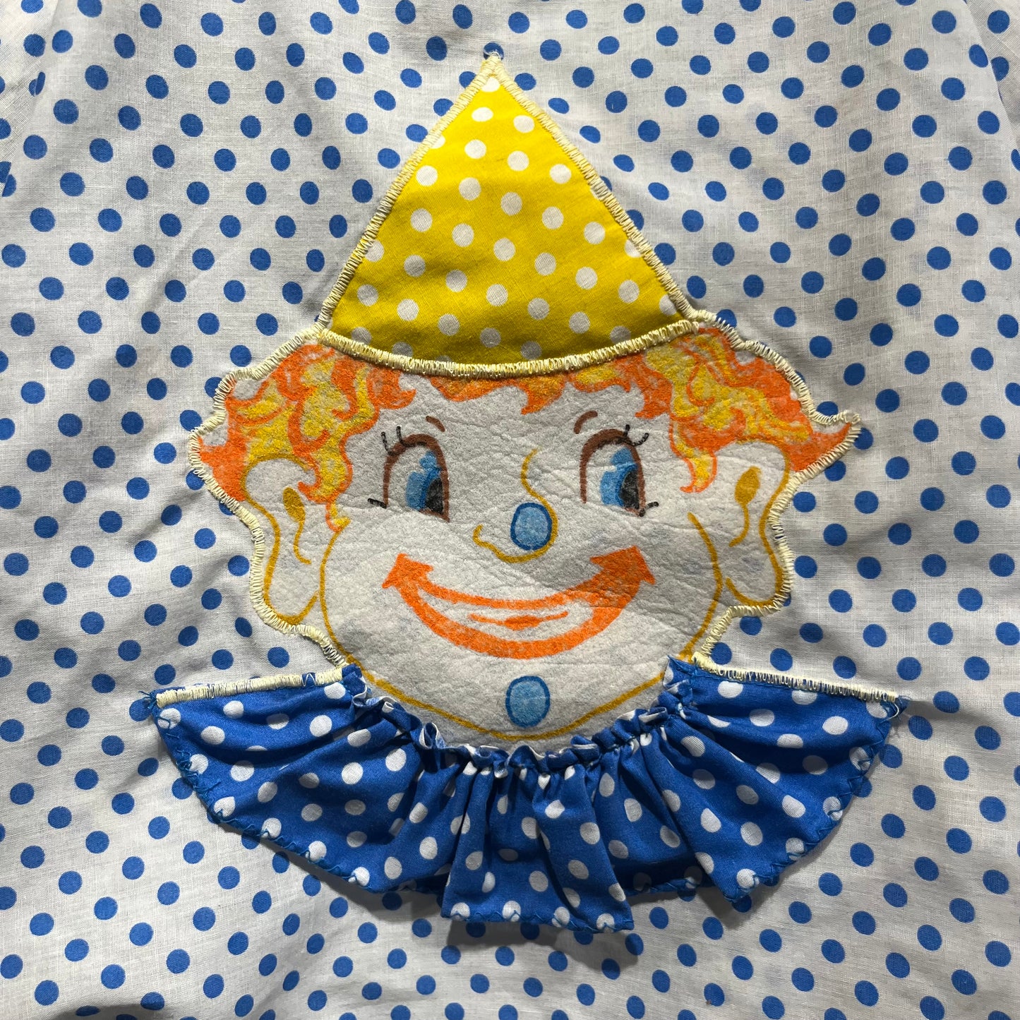 1970s Clown pillowcase.