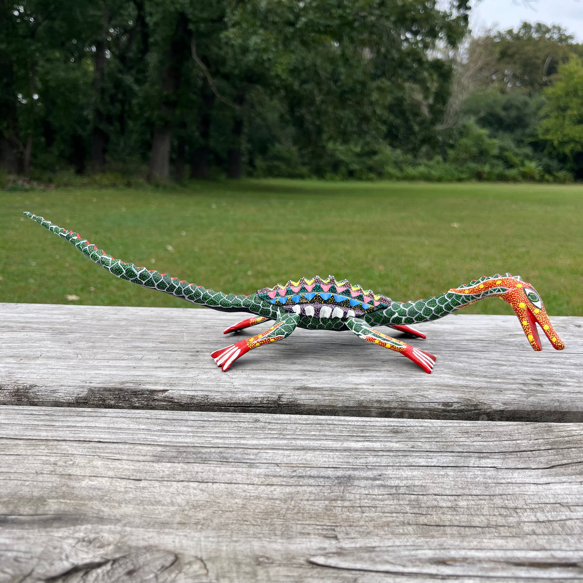 90s hand crafted Oaxacan lizard Alebrije.