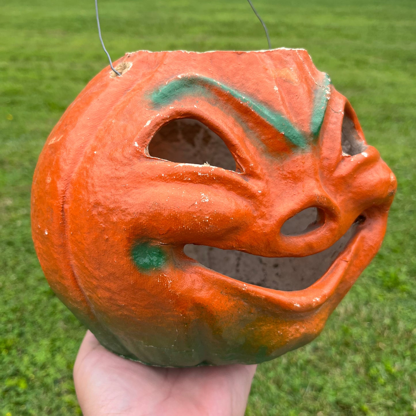 1950s Paper mache Jack o’ lantern.