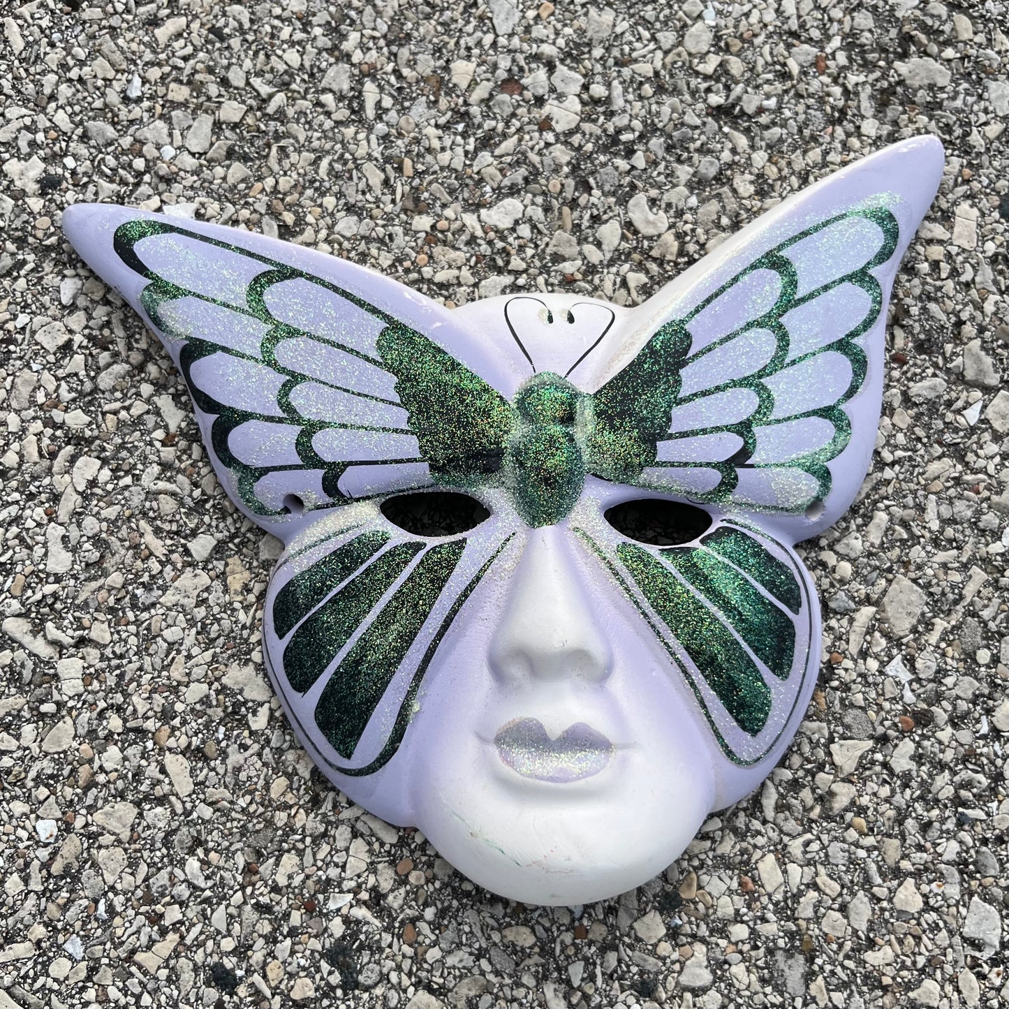 1989 Clay butterfly mask.