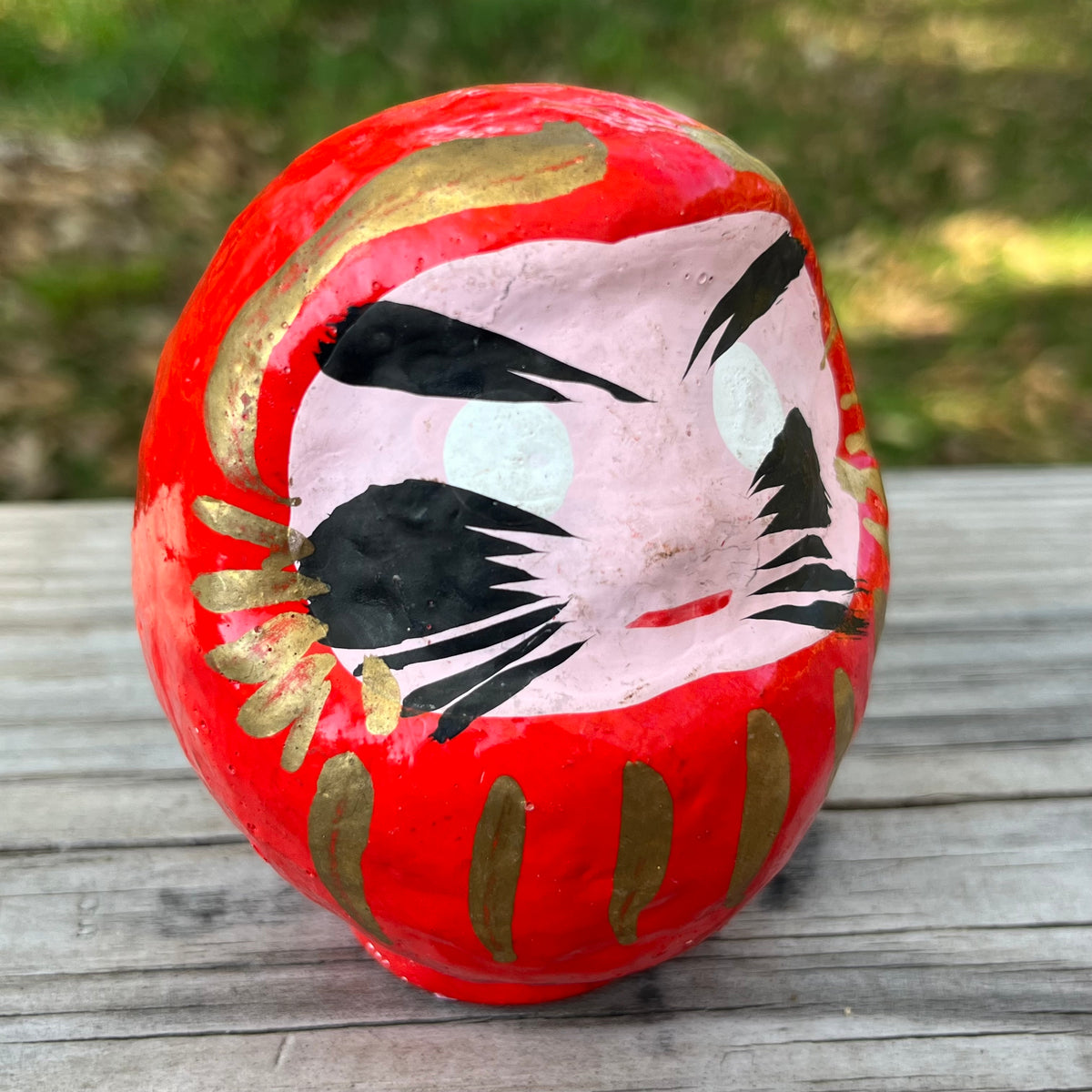 Vintage paper mache Daruma doll.