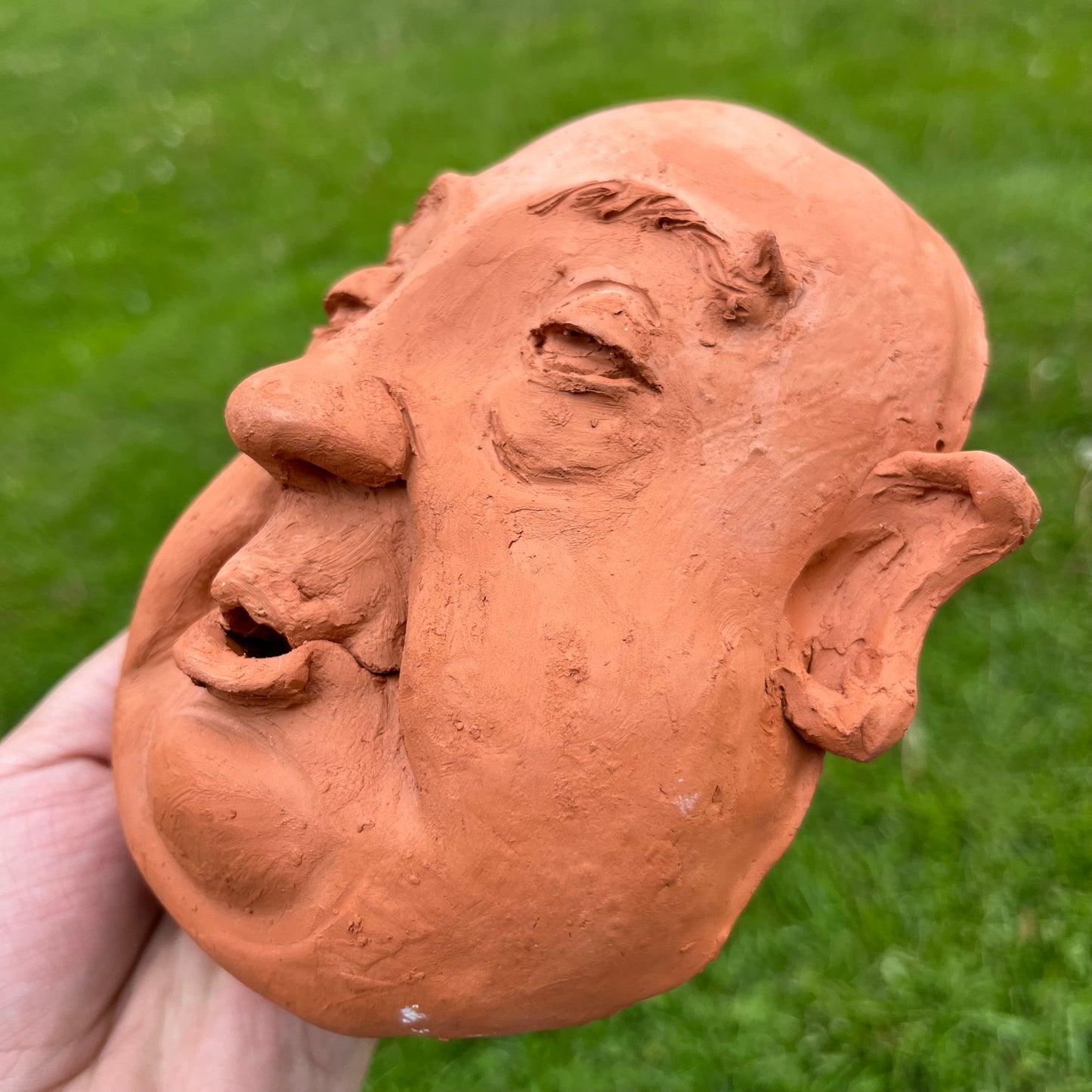 90s Clay demon sculture by Charlotte Burgess.