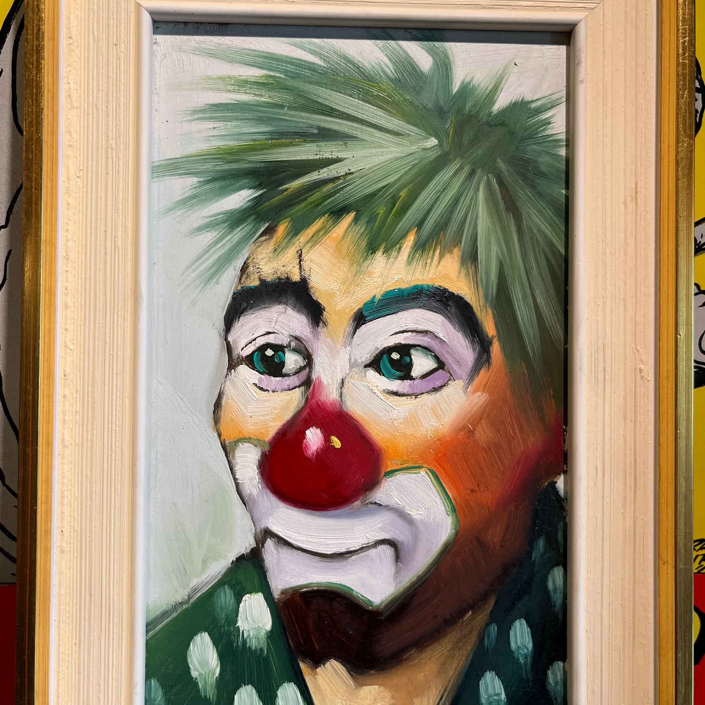 1980s Original clown painting.