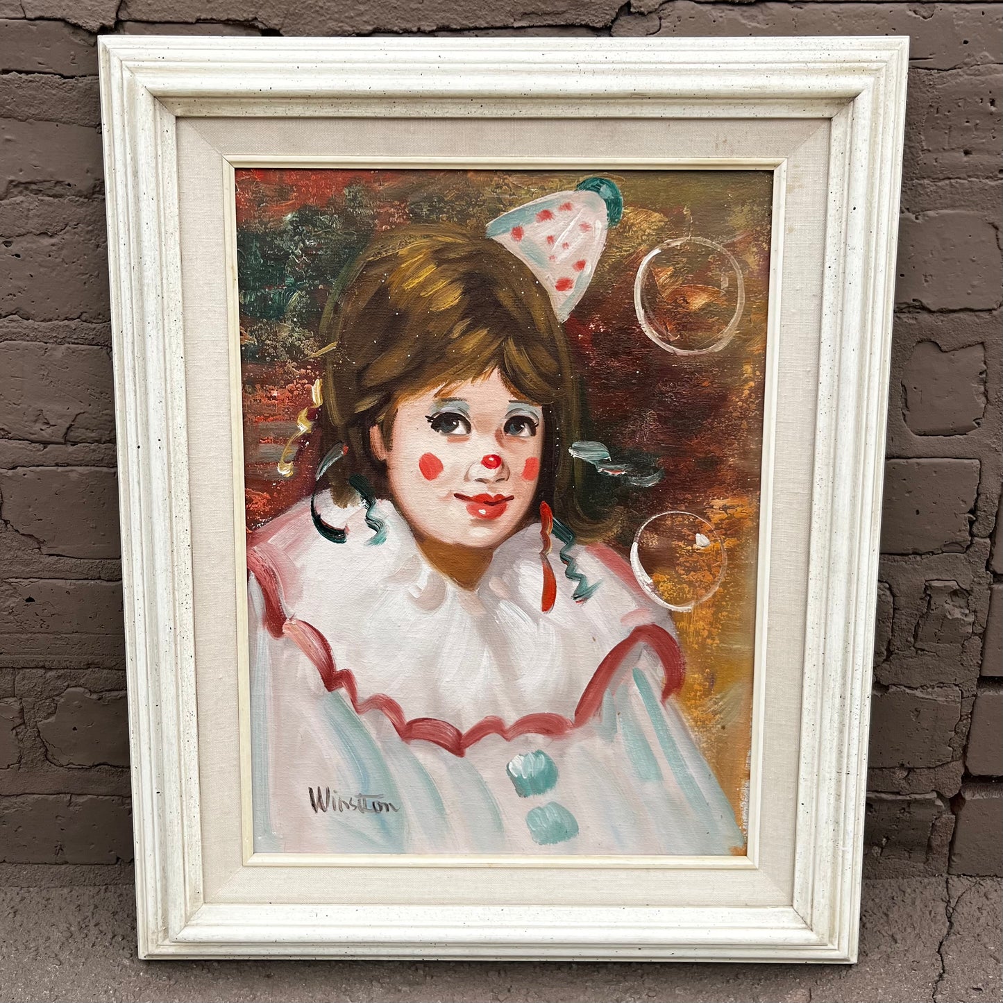 1980s Bubble clown painting.