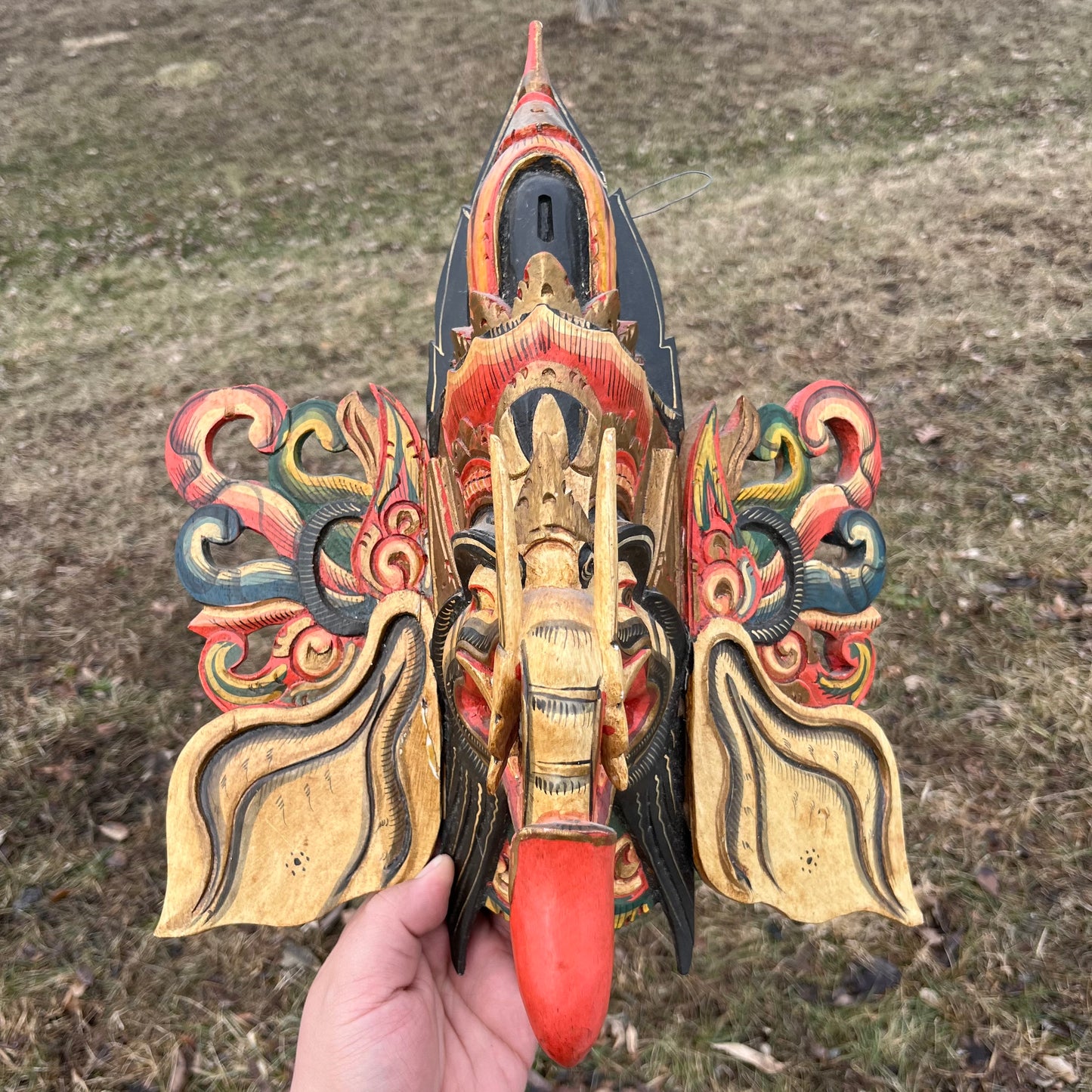 Vintage Balinese Ganesh mask. (Repaired)