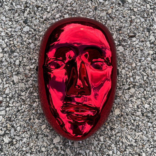 Vintage ceramic red mask.